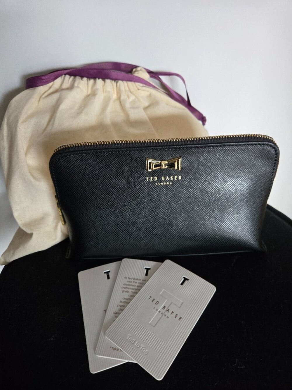 [SOLD] Ted Baker Cosmetic Pouch - Black and White